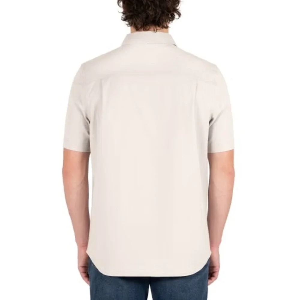Colorado Clothing Men's Short Sleeve Woven Shirt, Tan, Size: Large, New